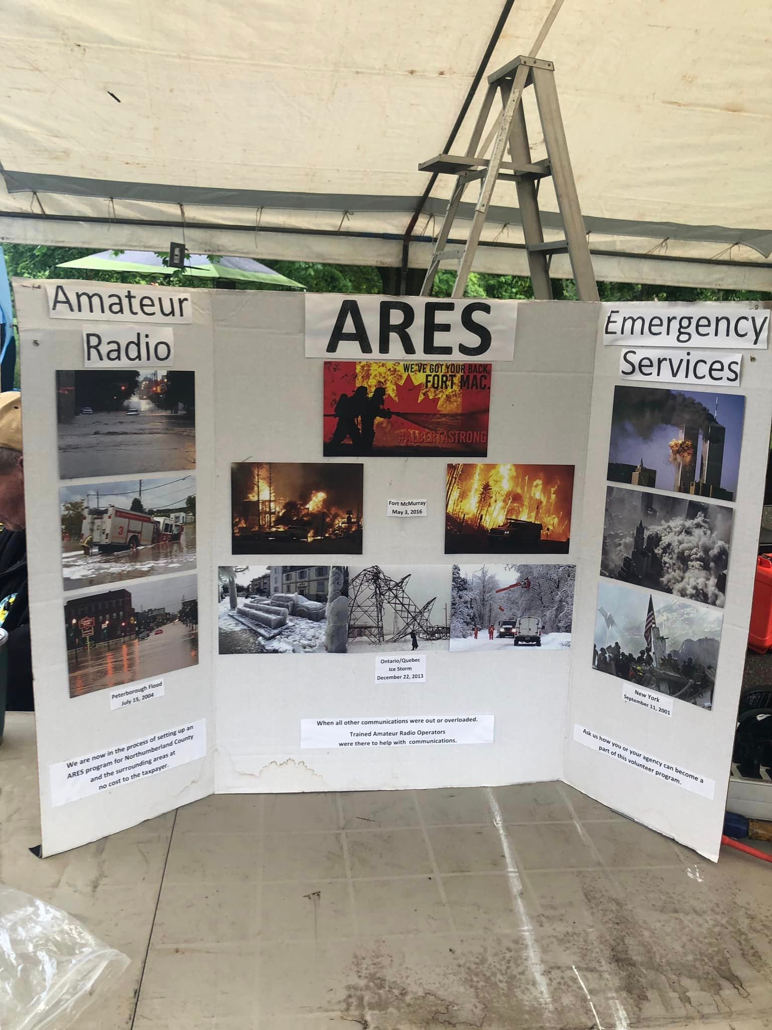 The ARES presentation board
