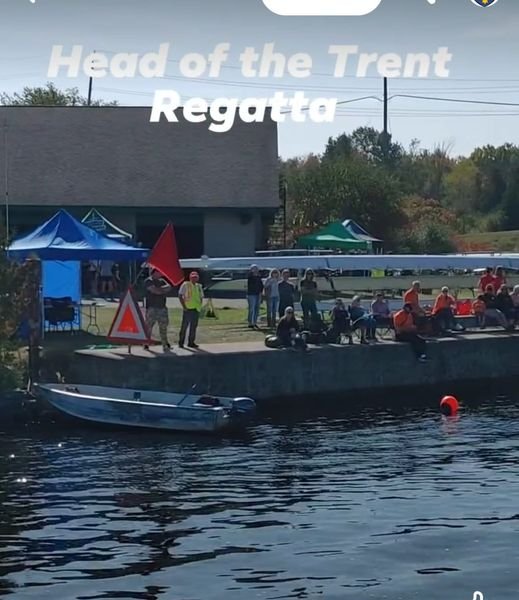Shot of the boat house from the water at the trent regatta