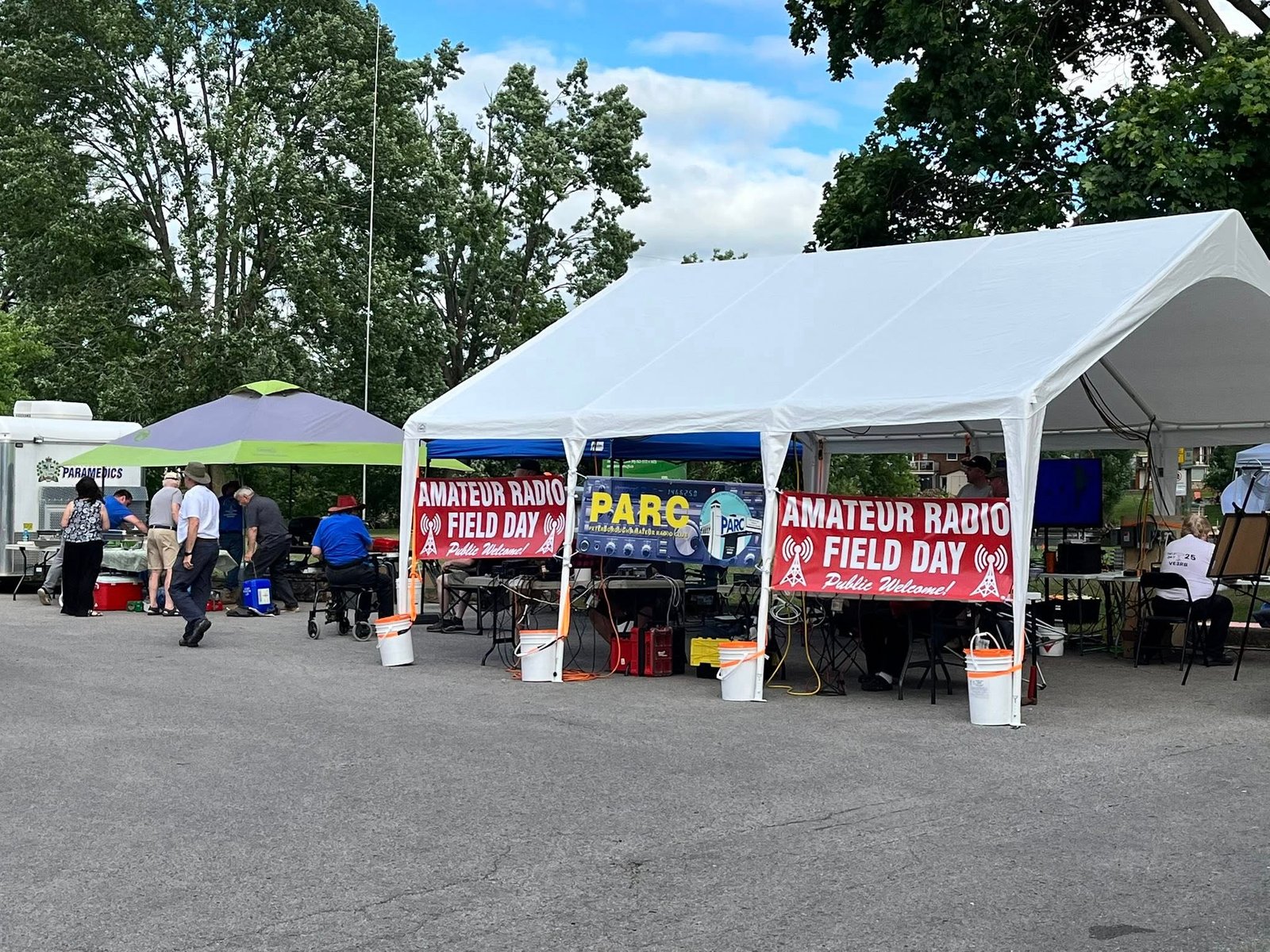 Shot of entire field day setup